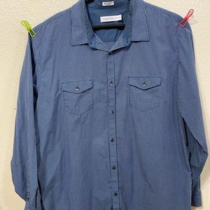 Calvin Klein Mens XXL Long Sleeve Casual Button Shirt